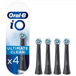 4 PACK Oral-B iO Ultimate Clean Replacement Brush Head Black NEW IN PACKAGE